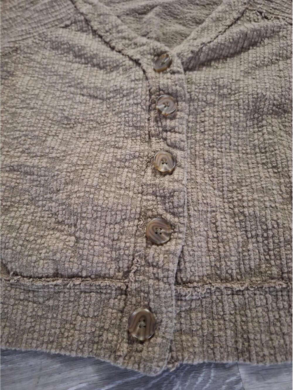 Two By Vince Camuto Women's Long Sleeve Button Up Cardigan Color, Olive Size L - Picture 2 of 4